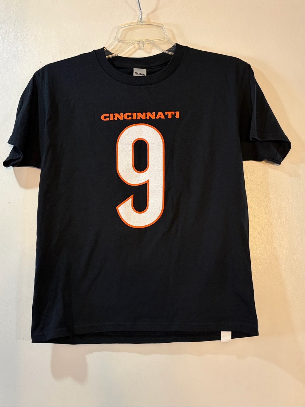 Youth Gildan Cincinnati Joe Burrow #9 Sz Medium T-Shirt